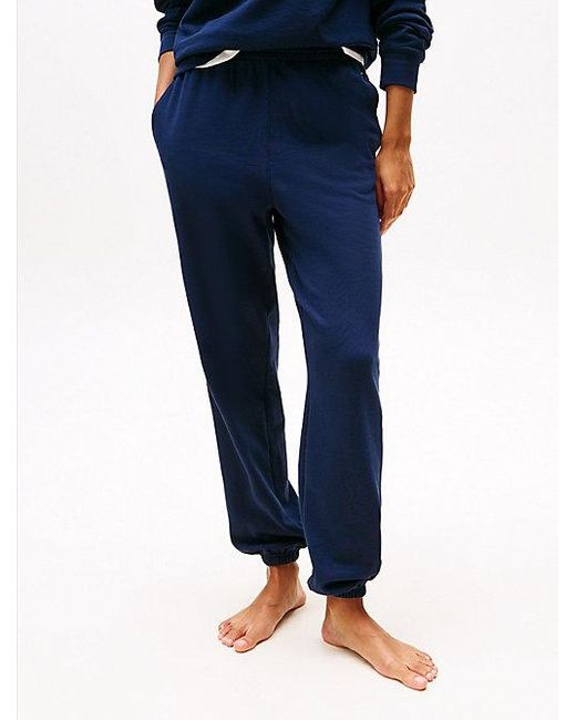 Tommy Hilfiger Relaxed Fit Loungejogger Met Boorden in het Blue