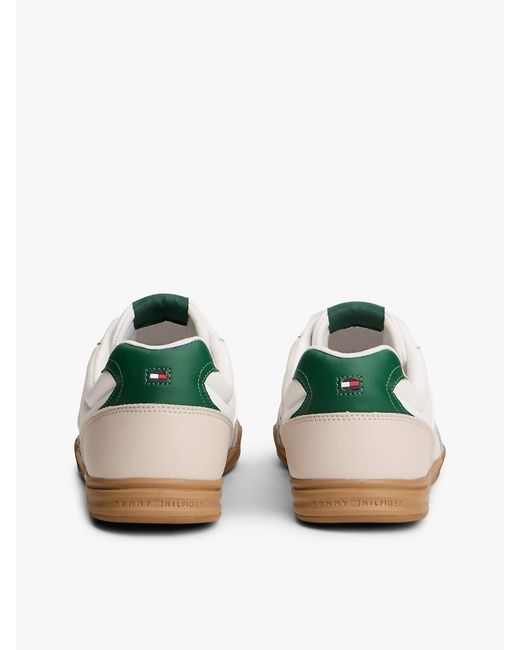 Tommy Hilfiger White Low Profile Cupsole Trainers With Leather for men