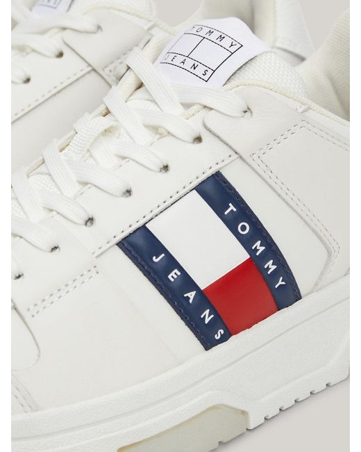 Tommy Hilfiger White The Brooklyn Elevated Leather Trainers