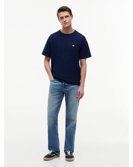 Tommy Hilfiger Blue Flag Raglan Sleeve Relaxed Jersey T-Shirt for men