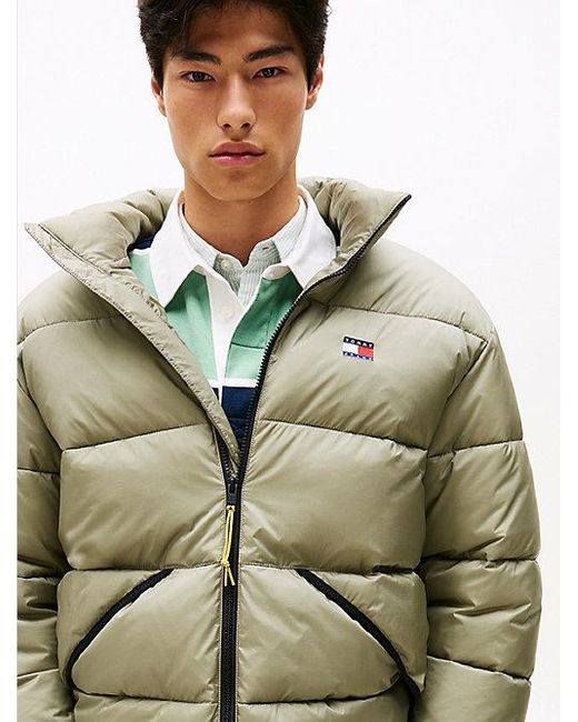 Tommy Hilfiger Waterafstotend Relaxed Crinkle-Pufferjack in het Gray voor heren