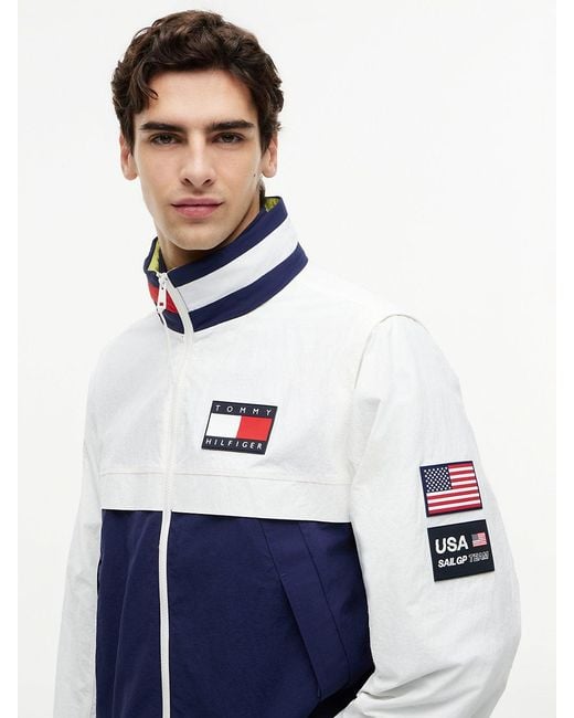Tommy Hilfiger Blue Tommy X U.s. Sail Gp Team Regatta Jacket