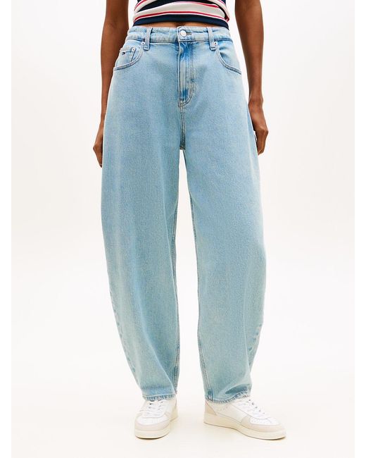 Tommy Hilfiger Blue Faded Balloon Tapered Leg Jeans