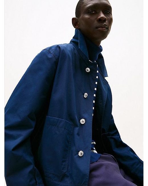 Tommy Hilfiger The Runway Collection Oversized Utility-Jack in het Blue voor heren