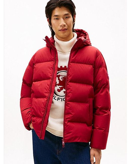 Tommy Hilfiger Wasserabweisende Puffer-Jacke Mit Daunen in Red für Herren