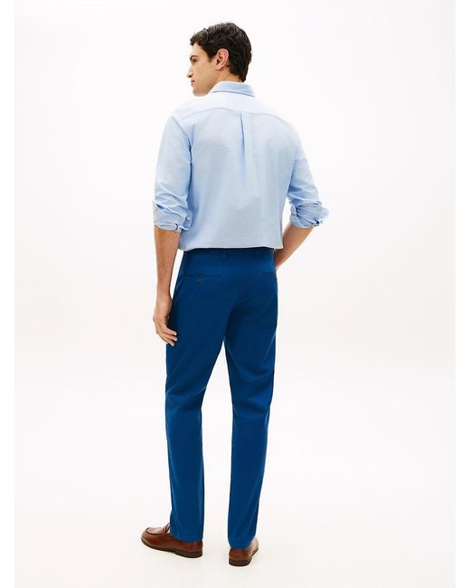 Tommy Hilfiger Blue 1985 Denton Slim Straight Twill Chinos for men