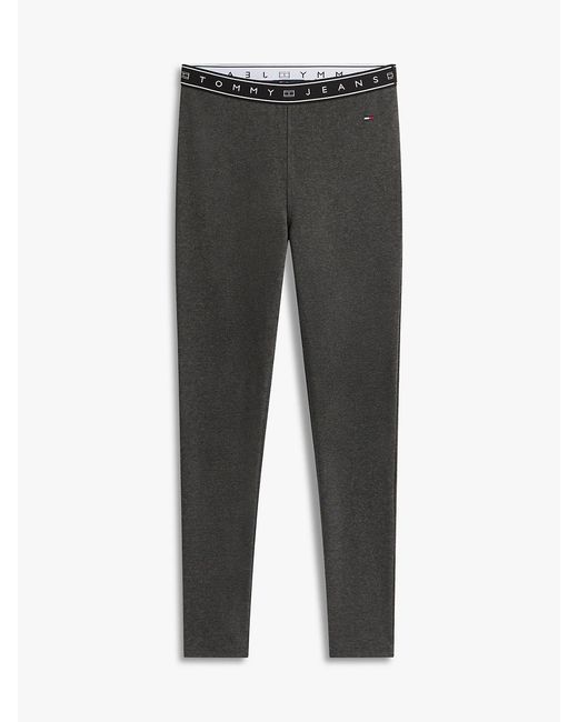 Tommy Hilfiger Black Logo Tape Slim Full Length Leggings