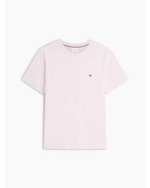 Tommy Hilfiger White Essential Seasonal Regular Fit Sollid T-shirt for men
