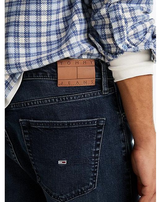 Vaqueros Rectos Desteñidos De Corte Regular Tommy Hilfiger de hombre de color Blue