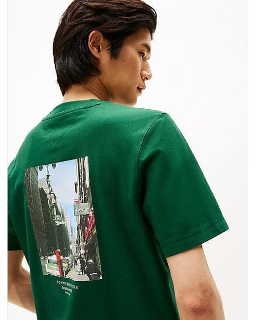 Camiseta De Punto Con Estampado Tommy Hilfiger de hombre de color Green