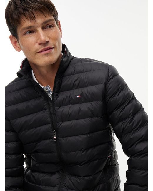 Tommy Hilfiger Black Packable Quilted Jacket for men