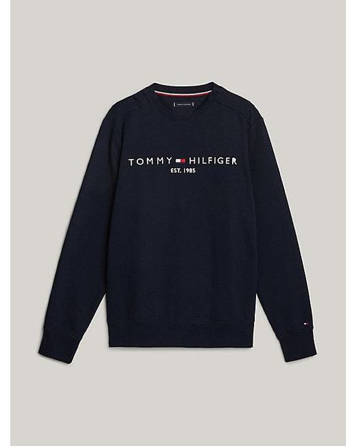 Tommy Hilfiger Adaptive Regular Sweatshirt Met Logo in het Blue voor heren