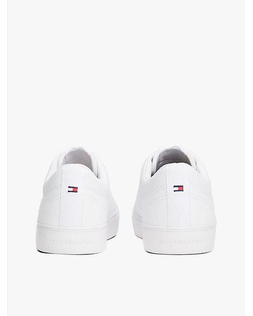 Tommy Hilfiger Th Hi Vulc Core Low Lth Ii Ess Fm0fm05511 Top in het White voor heren