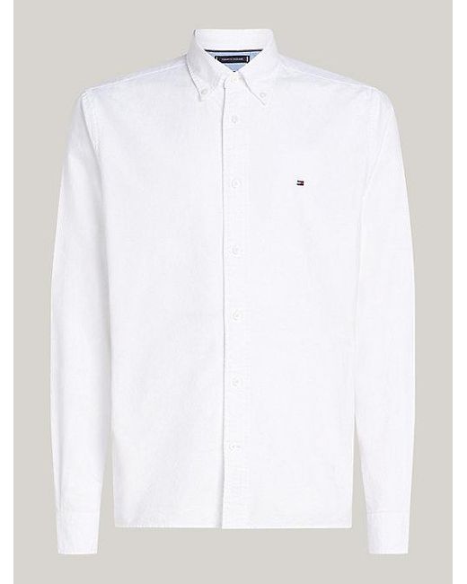 Camisa Oxford Heritage de corte regular Tommy Hilfiger de hombre de color White