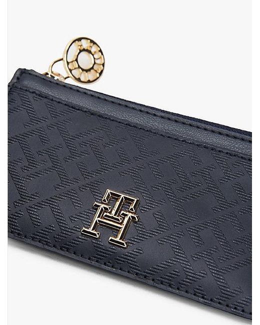 Tommy Hilfiger Blue Kartenetui Mit Th-Monogramm