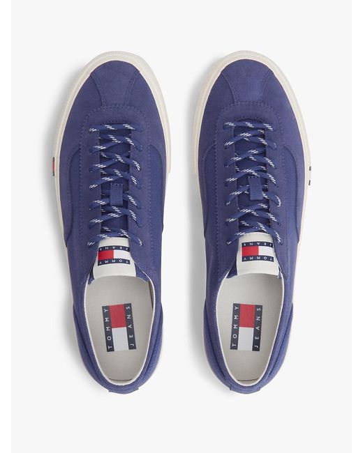 Tommy Hilfiger Blue Canvas Archive Runner Trainers for men