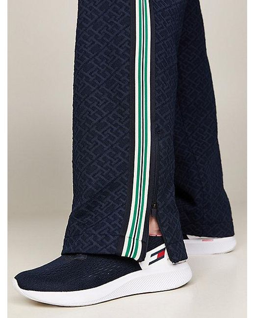 Tommy Hilfiger Sport Th Monogram Relaxed Jacquard jogger in het Blue