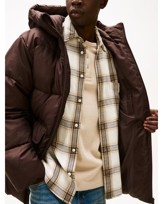 Tommy Hilfiger Brown Water Repellent Relaxed Puffer Jacket for men