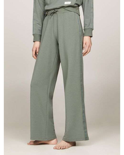 Tommy Hilfiger Green Th Established Wide Leg Lounge Trousers