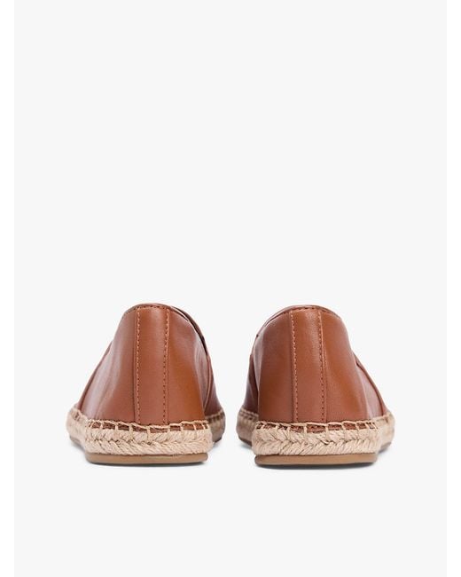 Tommy Hilfiger Brown Th Monogram Leather Espadrilles