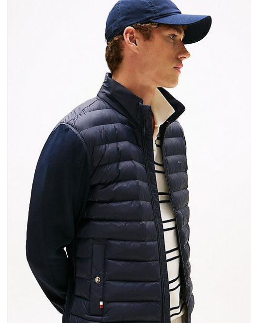 Tommy Hilfiger Quilted Sweatshirt Met Rits in het Blue voor heren