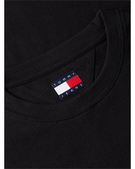 Tommy Hilfiger Black Signature Logo Crew Neck T-Shirt for men