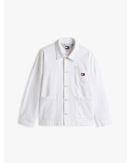 Giacca Relaxed Fit di Tommy Hilfiger in White da Uomo