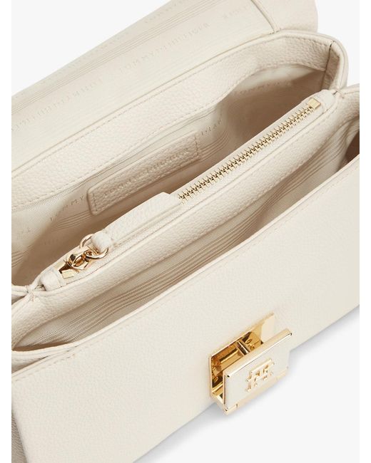 Tommy Hilfiger Natural Th Monogram Flap Crossbody Bag