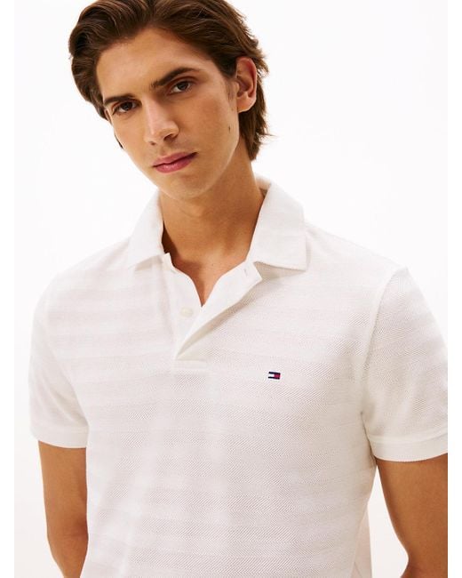 Polo Regular Fit di Tommy Hilfiger in White da Uomo
