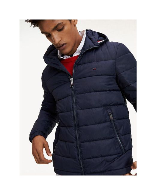 tommy hilfiger quilted hooded jacket