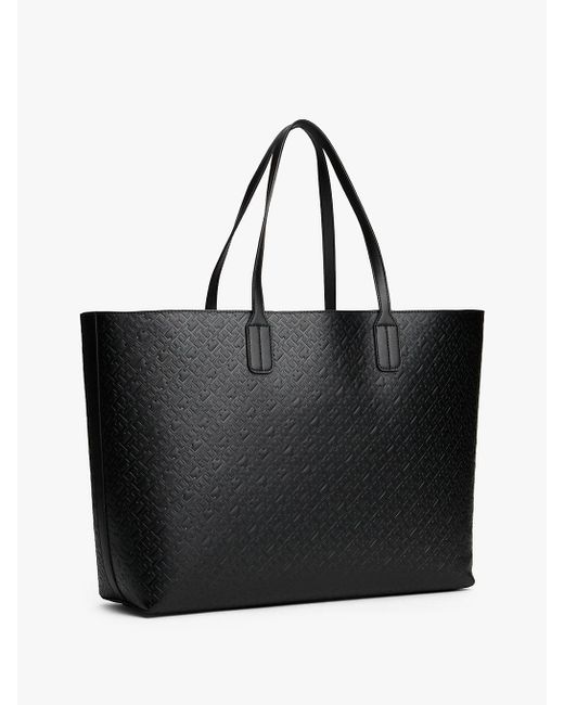 Cabas À Monogramme Th Tommy Hilfiger en coloris Black