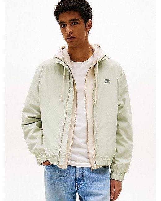 Tommy Hilfiger Waterafstotend Regular Fit Jack in het Natural voor heren