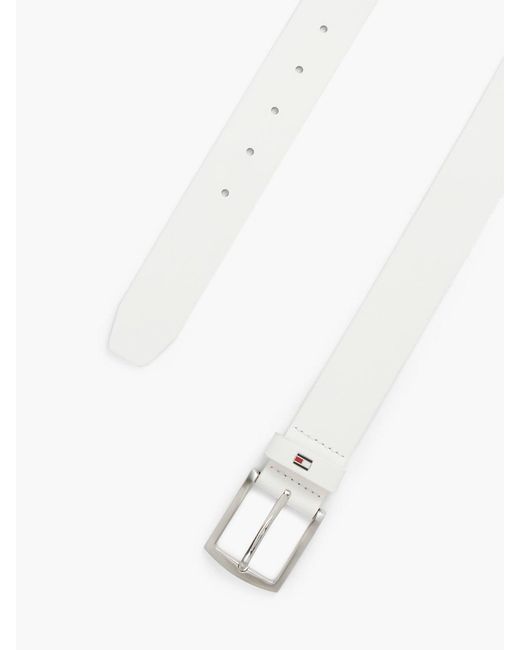 Cintura Denton Con Bandierina Sul Passante di Tommy Hilfiger in White da Uomo