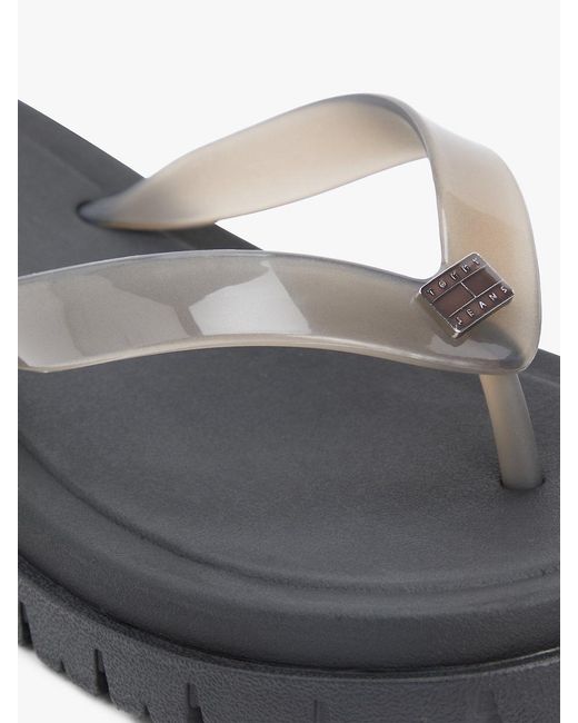Tommy Hilfiger White Jelly Cleat Wedge Flip-Flops