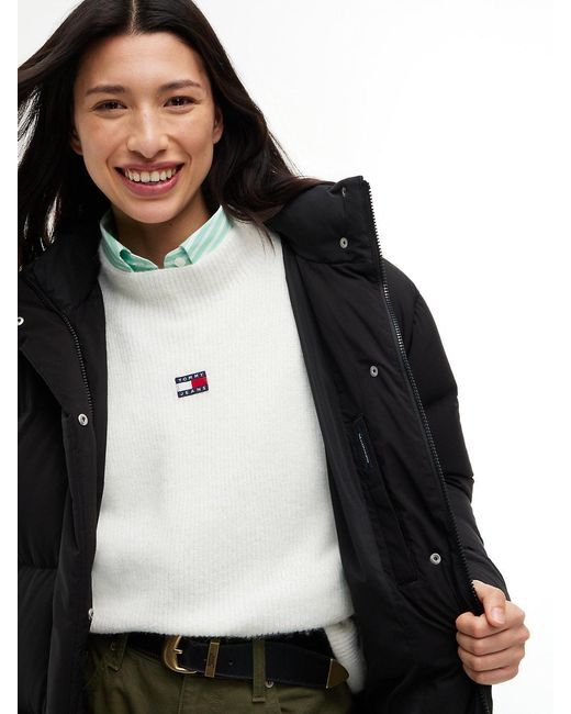 Tommy Hilfiger Blue Down Longline Alaska Puffer Coat