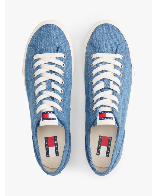 Tommy Hilfiger Blue Archive Flag Stripe Trainers for men