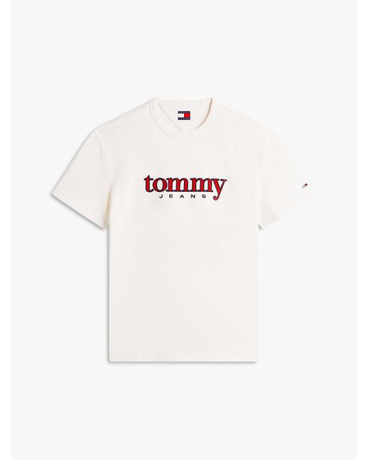Tommy Hilfiger White Logo Appliqué Jersey T-Shirt for men