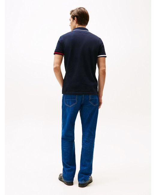 Tommy Hilfiger Blue Slim Fit Polo T Shirt for men