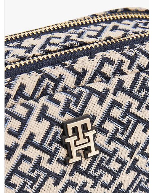 Tommy Hilfiger White Kameratasche Mit Th-Monogramm-Jacquard