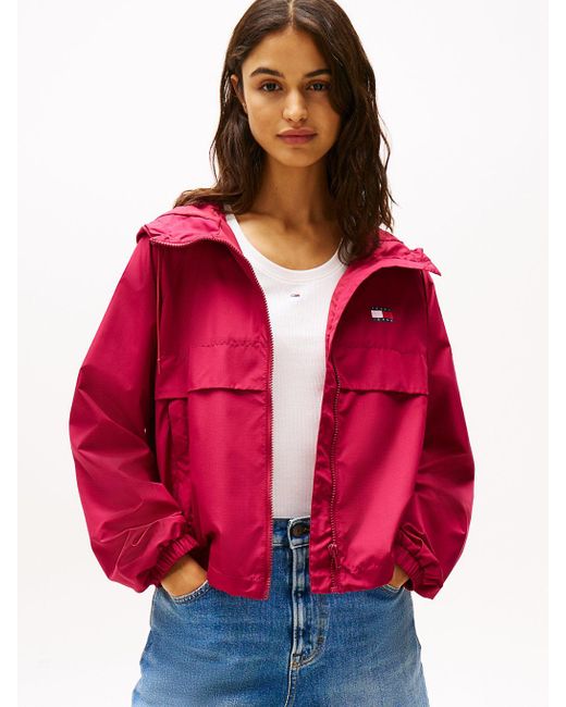 Tommy Hilfiger Red Tommy Badge Windbreaker