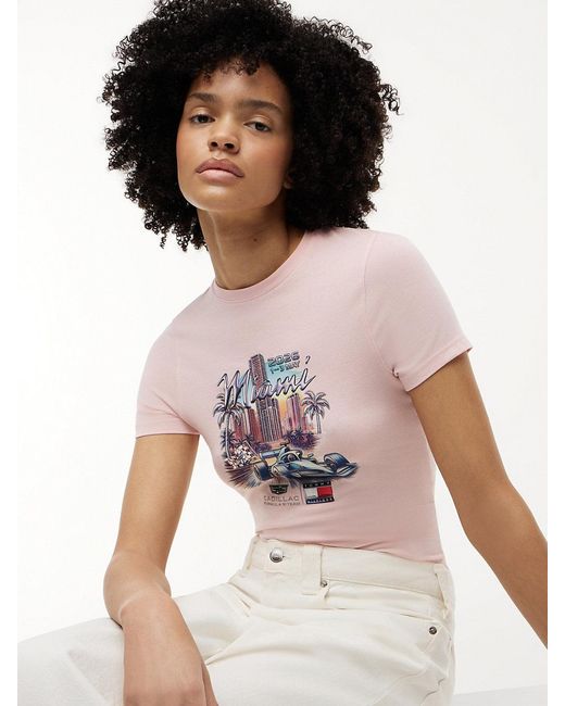 Tommy Hilfiger White Th X Cadillac Formula 1 Team Miami T-Shirt