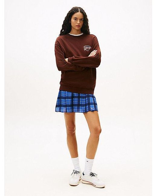 Sudadera Amplia De Felpa Con Logo Gráfico Tommy Hilfiger de color Brown