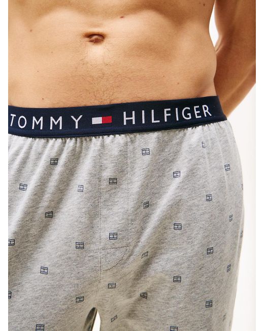 Tommy Hilfiger White Th Original Jersey Cuffed Pyjama Bottoms for men