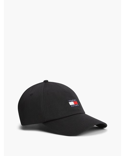 Tommy Hilfiger Black Heritage Logo Baseball Cap for men