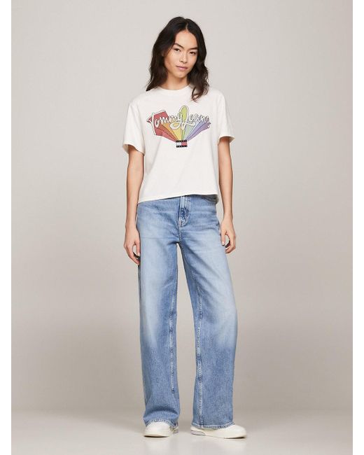 Tommy hilfiger 2024 t shirt rainbow