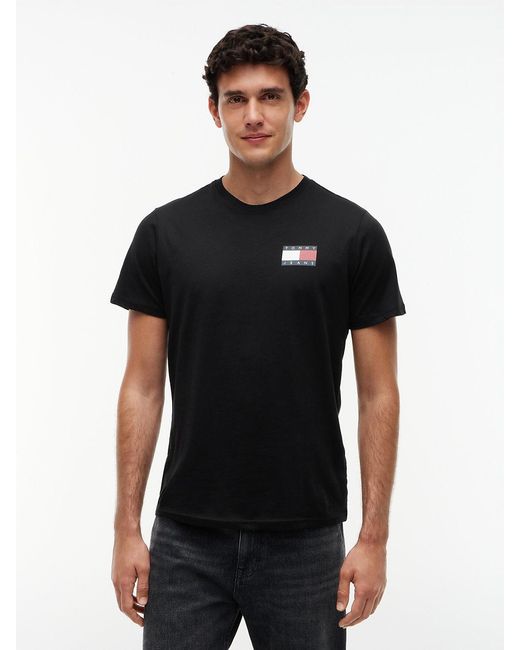 Tommy Hilfiger Black Logo Slim Jersey Crew Neck T-shirt for men