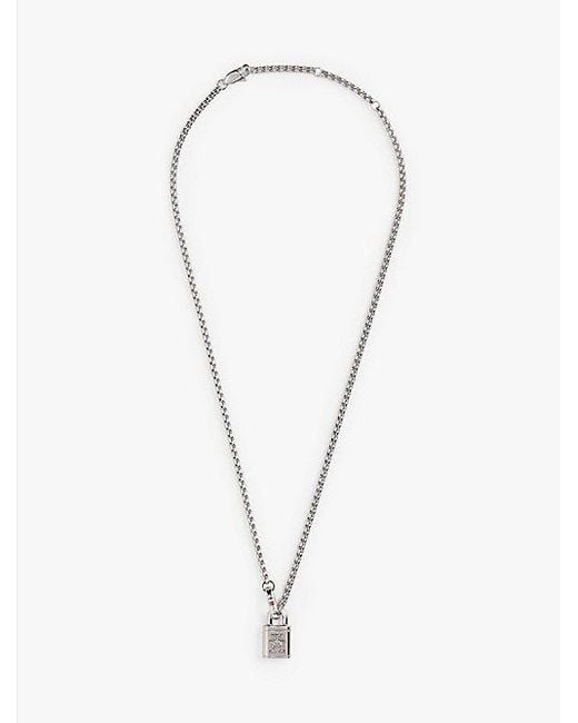 Tommy Hilfiger Ketting Met Hangslotje En Th-Monogram in het White