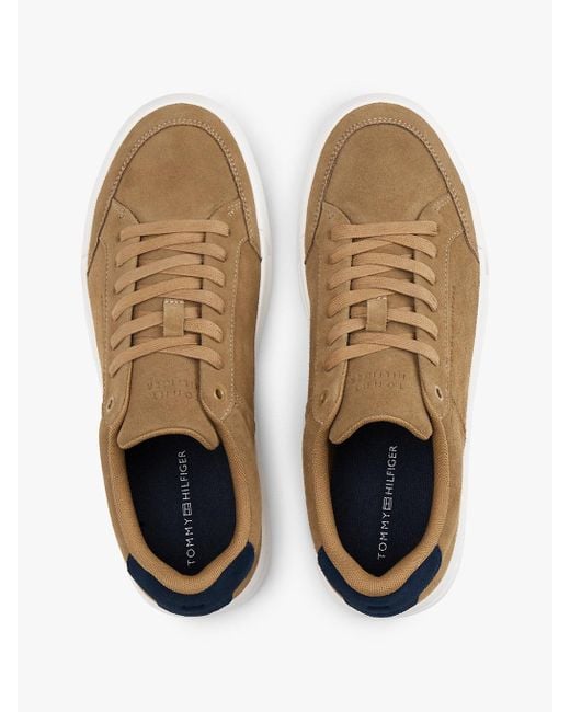 Baskets En Daim À Semelle Épaisse Tommy Hilfiger pour homme en coloris White