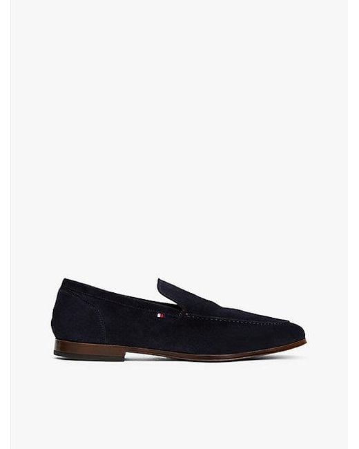 Tommy Hilfiger Suède Flexibele Loafer in het White voor heren