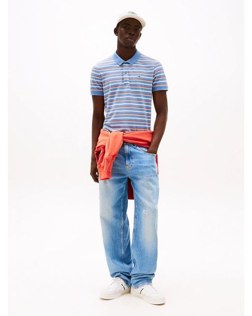 Polo Ajusté À Drapeau Tommy Hilfiger pour homme en coloris Blue